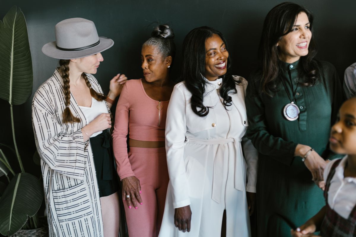 Women connecting at a gathering